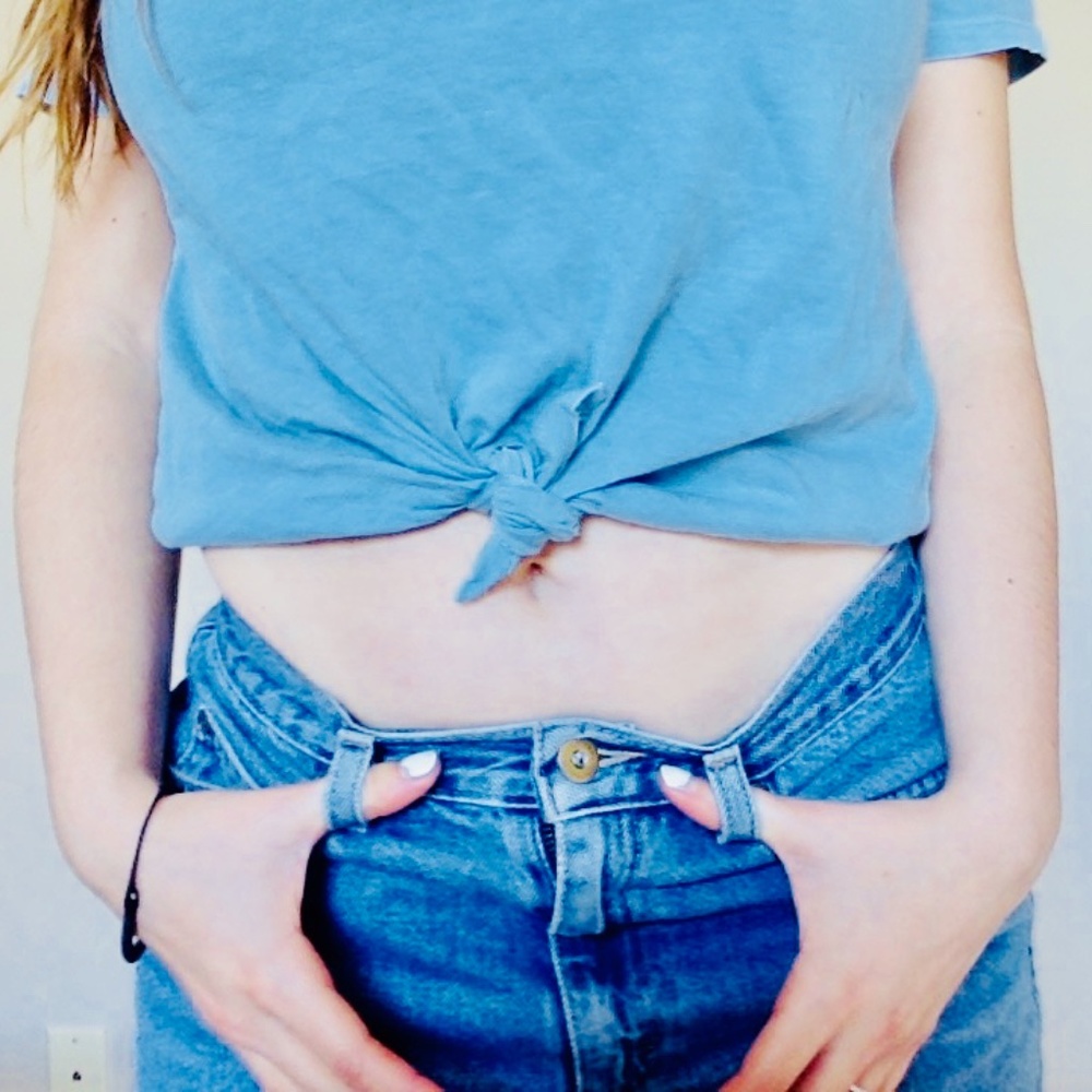 Peace blue crop Top! - Picture 2 of 7